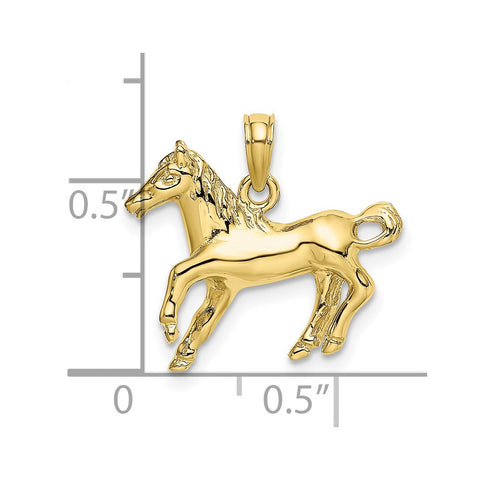 10K 2-D Galloping Horse Charm-WBC-10K6463