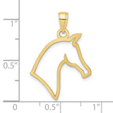 10K Cut-Out Horse Head Profile Charm-WBC-10K6503