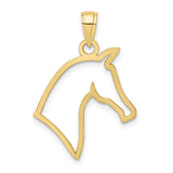 10K Cut-Out Horse Head Profile Charm-WBC-10K6503