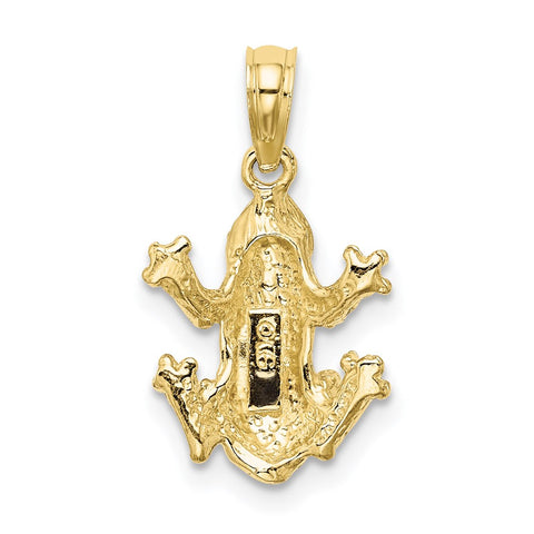 10k Textured Top View FROG Charm-WBC-10K6517
