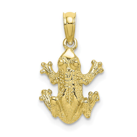 10k Textured Top View FROG Charm-WBC-10K6517