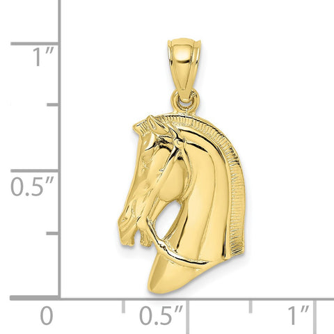 10K Horse Head w/Short Mane Charm-WBC-10K6532