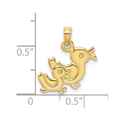 10K 3-D Two Ducks Charm-WBC-10K6594
