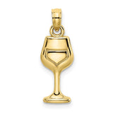 10K Wine Glass Charm-WBC-10K7293