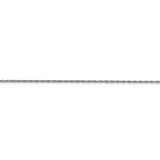 10k White Gold .7mm Carded Cable Rope Chain-WBC-10K7RW-20