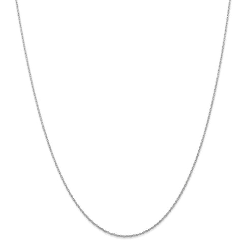 10k White Gold .7mm Carded Cable Rope Chain-WBC-10K7RW-20