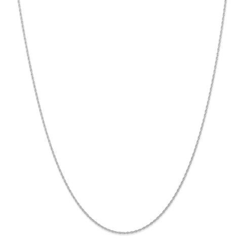 10k White Gold .95mm Carded Cable Rope Chain-WBC-10K8RW-24