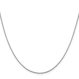 10k White Gold 1mm Box Chain-WBC-10KWB100-30