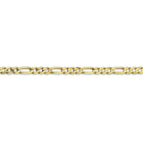 10k 4mm Light Concave Figaro Chain-WBC-10LF100-8