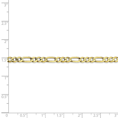 10k 4mm Light Concave Figaro Chain-WBC-10LF100-18