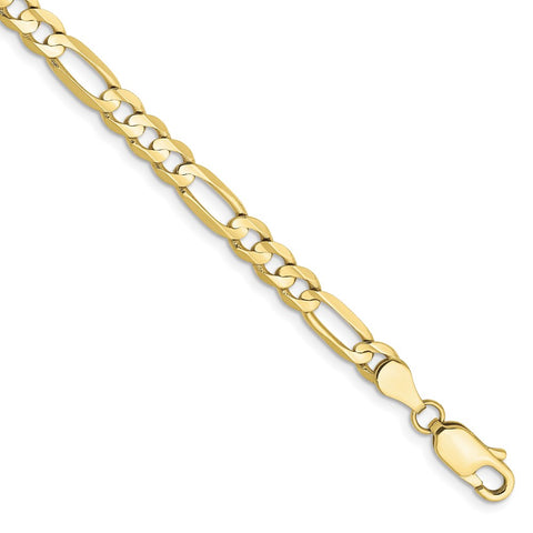 10k 4.5mm Light Concave Figaro Chain-WBC-10LF120-8