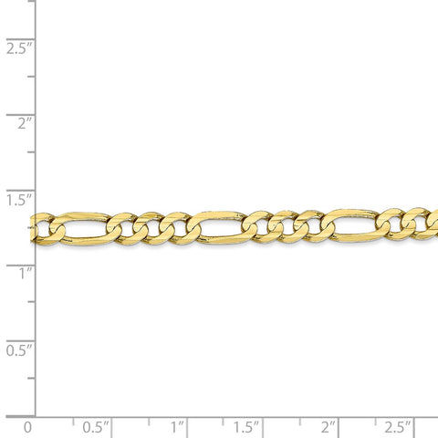 10k 5.5mm Light Concave Figaro Chain-WBC-10LF140-20