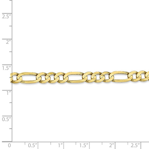 10k 5.5mm Light Concave Figaro Chain-WBC-10LF140-8