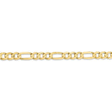 10k 6mm Light Concave Figaro Chain-WBC-10LF160-8