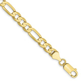 10k 6mm Light Concave Figaro Chain-WBC-10LF160-8