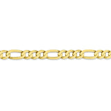 10k 6.75mm Light Concave Figaro Chain-WBC-10LF180-7