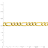 10k 6.75mm Light Concave Figaro Chain-WBC-10LF180-8