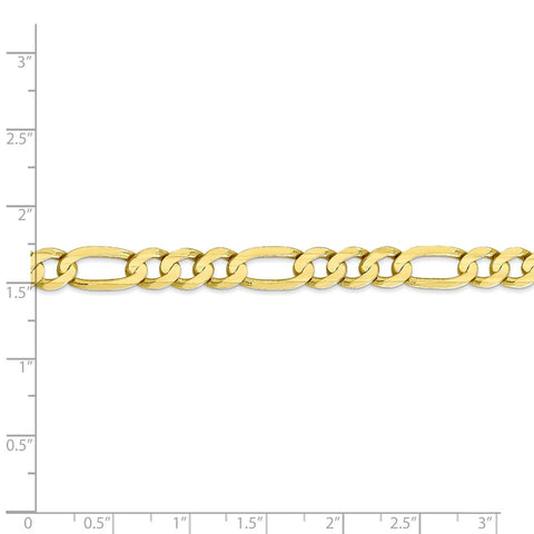 10k 6.75mm Light Concave Figaro Chain-WBC-10LF180-8