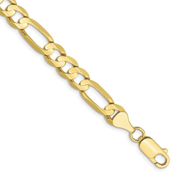 10k 6.75mm Light Concave Figaro Chain-WBC-10LF180-8