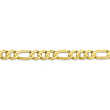 10k 7.5mm Light Concave Figaro Chain-WBC-10LF200-8