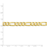 10k 7.5mm Light Concave Figaro Chain-WBC-10LF200-8