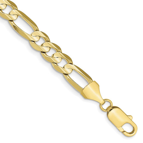 10k 7.5mm Light Concave Figaro Chain-WBC-10LF200-8