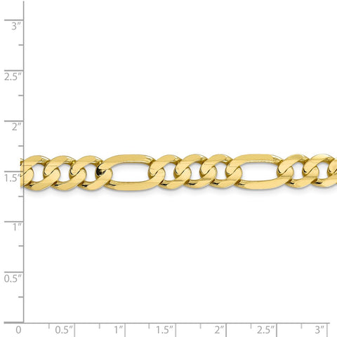 10k 8.75mm Light Concave Figaro Chain-WBC-10LF220-20