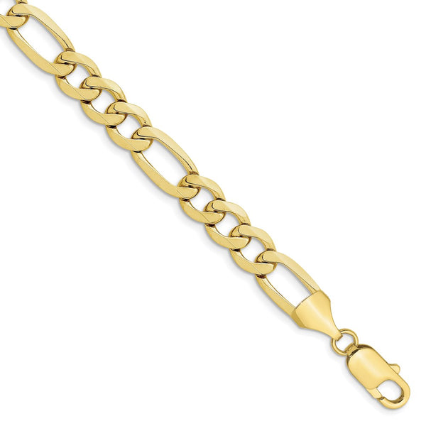 10k 10mm Light Concave Figaro Chain-WBC-10LF250-9