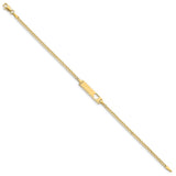 10k Flat Curb Link ID Bracelet-WBC-10LID10-7