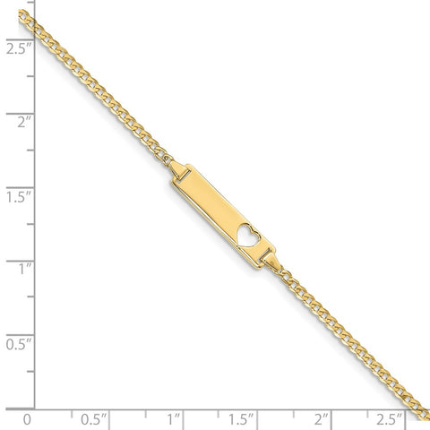 10k Flat Curb Link ID Bracelet-WBC-10LID10-7