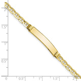 10k Anchor Link ID Bracelet-WBC-10LID60-8