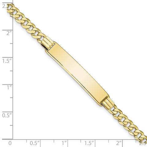 10k Flat Curb Link ID Bracelet-WBC-10LID62-8