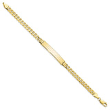 10k Flat Curb Link ID Bracelet-WBC-10LID63-8