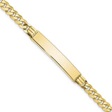 10k Flat Curb Link ID Bracelet-WBC-10LID63-7