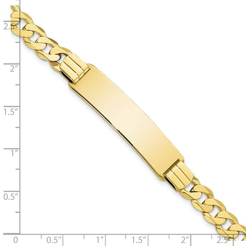 10k Flat Curb Link ID Bracelet-WBC-10LID65-7