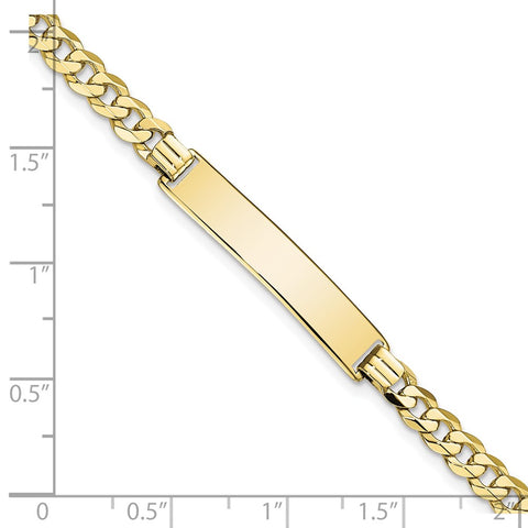 10k Flat Curb Link ID Bracelet-WBC-10LID74-7