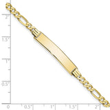 10k Figaro Link ID Bracelet-WBC-10LID75-7