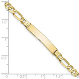 10k Figaro Link ID Bracelet-WBC-10LID76-8