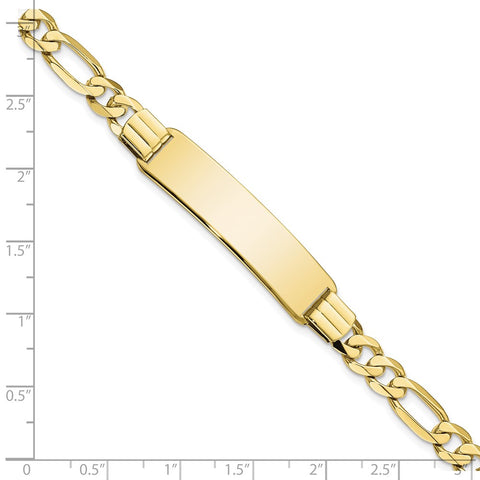 10k Figaro Link ID Bracelet-WBC-10LID81-7