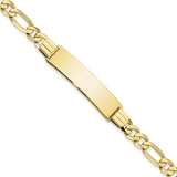 10k Figaro Link ID Bracelet-WBC-10LID81-7