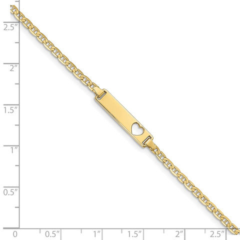 10k Flat Anchor Link ID Bracelet-WBC-10LID9-7