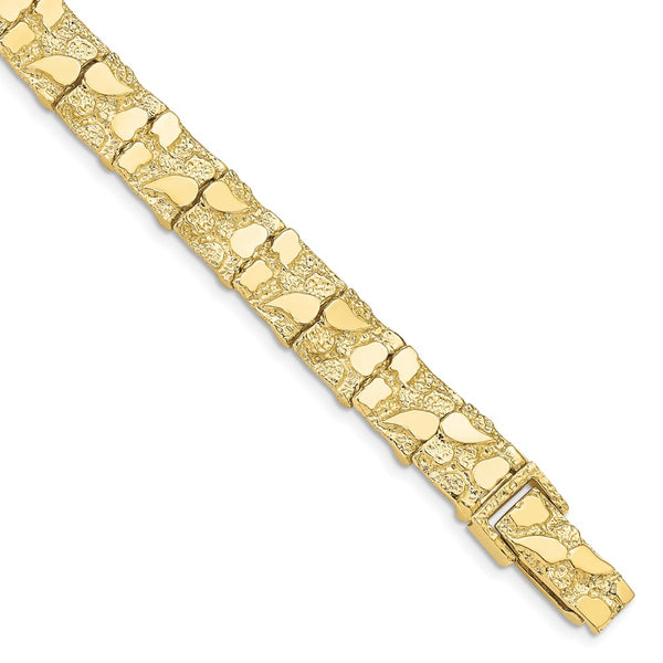 10k 10.0mm NUGGET Bracelet-WBC-10N10-8