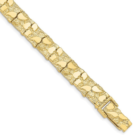 10k 10.0mm NUGGET Bracelet-WBC-10N10-8