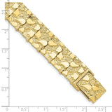 10k 15.0mm NUGGET Bracelet-WBC-10N15-8