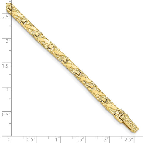 10k 6.0mm NUGGET Bracelet-WBC-10N6-8