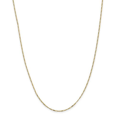 10k 1.25mm Flat Figaro Pendant Chain-WBC-10PE7-18