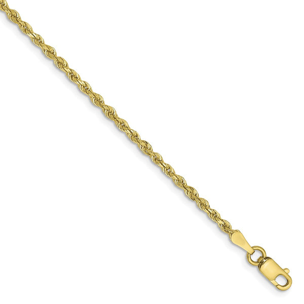 10k 2mm D/C Quadruple Rope Chain Anklet-WBC-10QT016-9