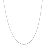 14k White Gold 1mm Carded Singapore Chain-WBC-10SW-18
