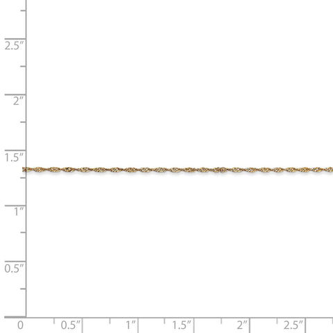 14k 1mm Carded Singapore Chain-WBC-10SY-24