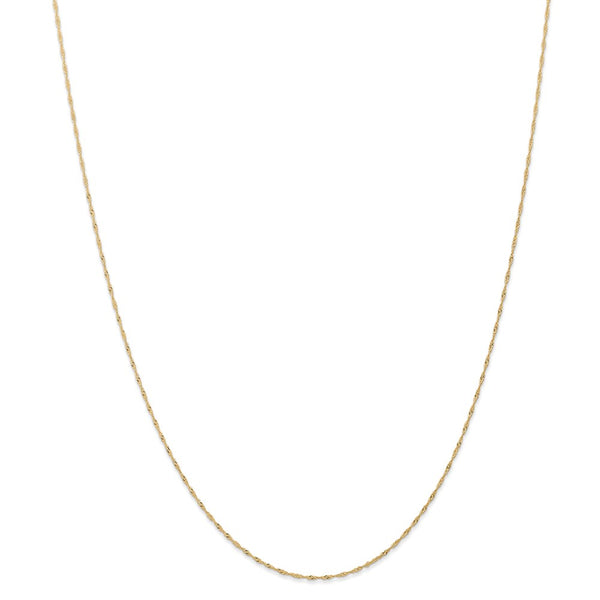 14k 1mm Carded Singapore Chain-WBC-10SY-20